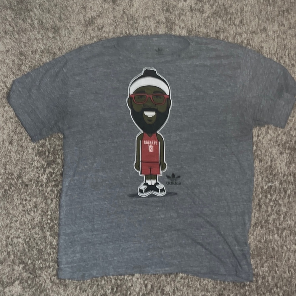 Adidas James Harden Adidas Cartoon Image Shirt (L)